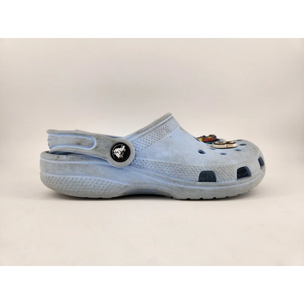 Crocs Classic Clog‎ Kids Size J3 Light Blue Lilo & Stitch Jibbitz 206991